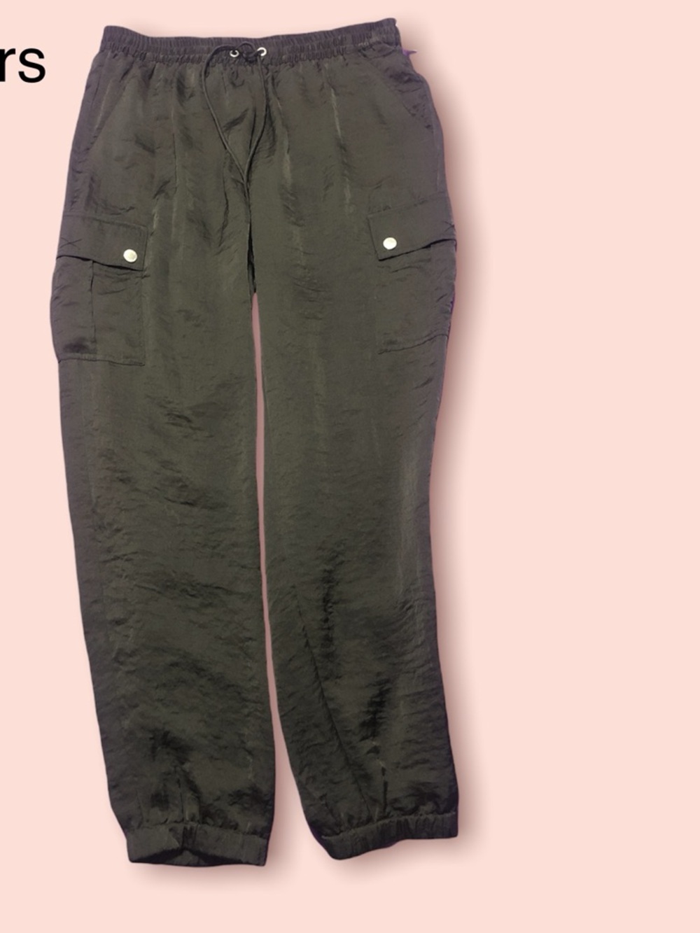 MICHAEL Michael Kors Black Cargo Jogger Pants